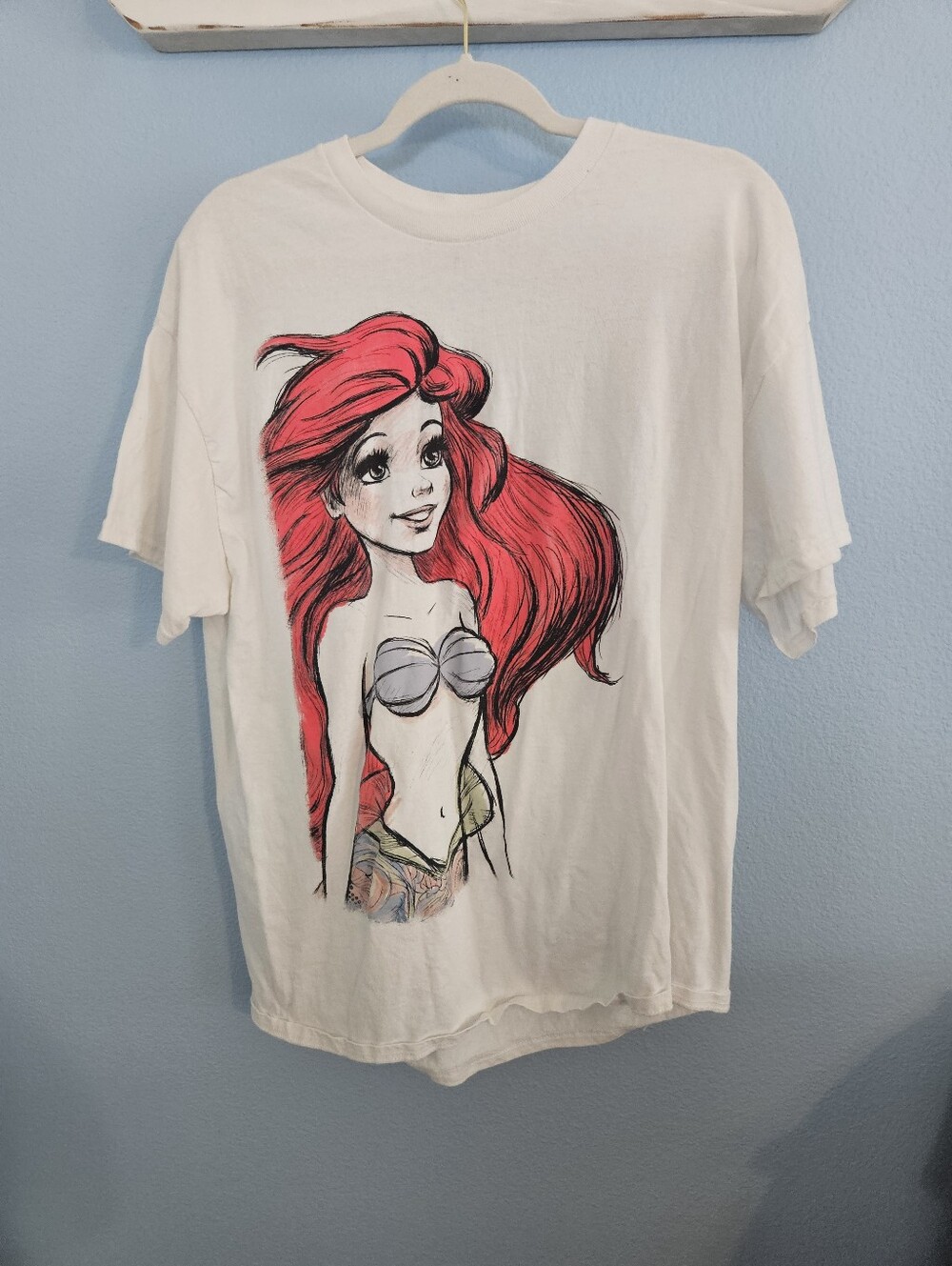 Disney Princess Ariel White Graphic Tee